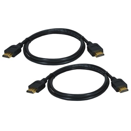 QVS QVS HDG-K3 2-Pack 1.5-Meter High Speed HDMI UltraHD 4K Blu-ray HDTV Cables HDG-K3